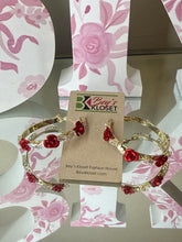 Load image into Gallery viewer, Rose Bling Hoop