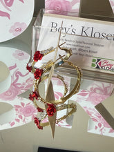Load image into Gallery viewer, Rose Bling Hoop